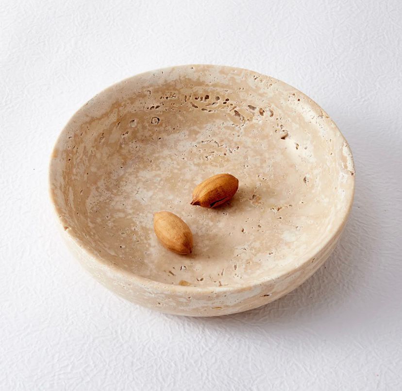 Pre order: Objet Silage - Small Bowl 20 cm  Travertine