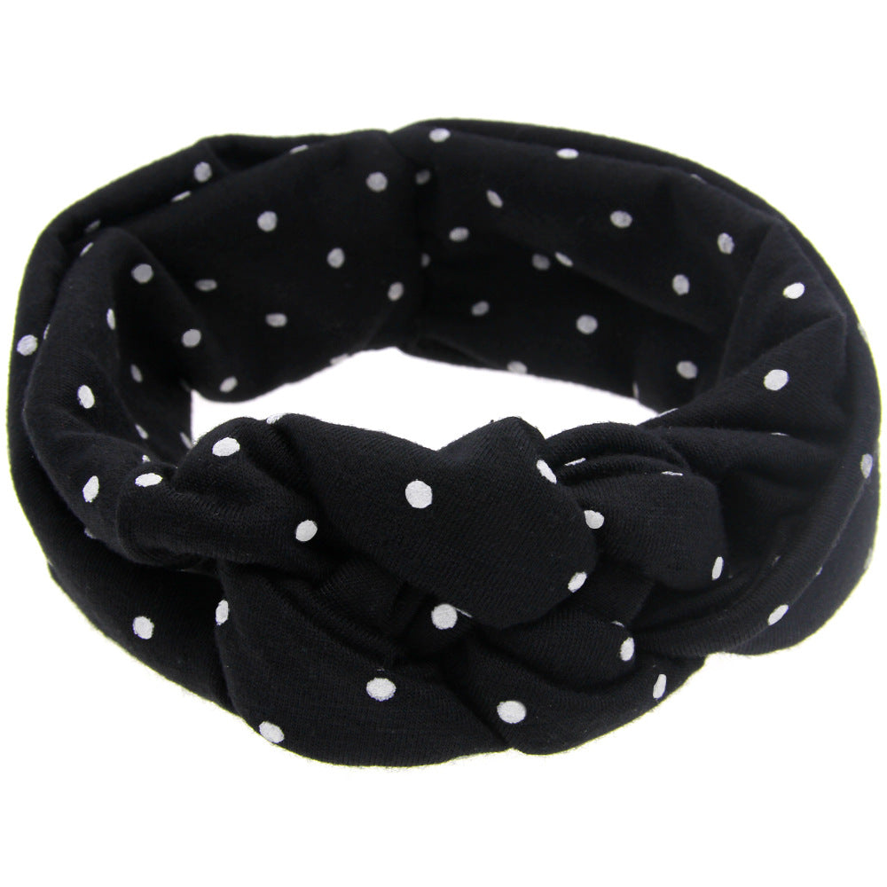 Headband Dots Black and White